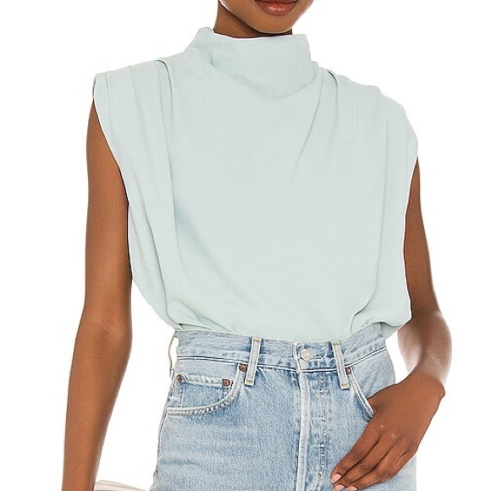 Amanda Uprichard Fabienne Top size S in thyme (dusty green/blue)
